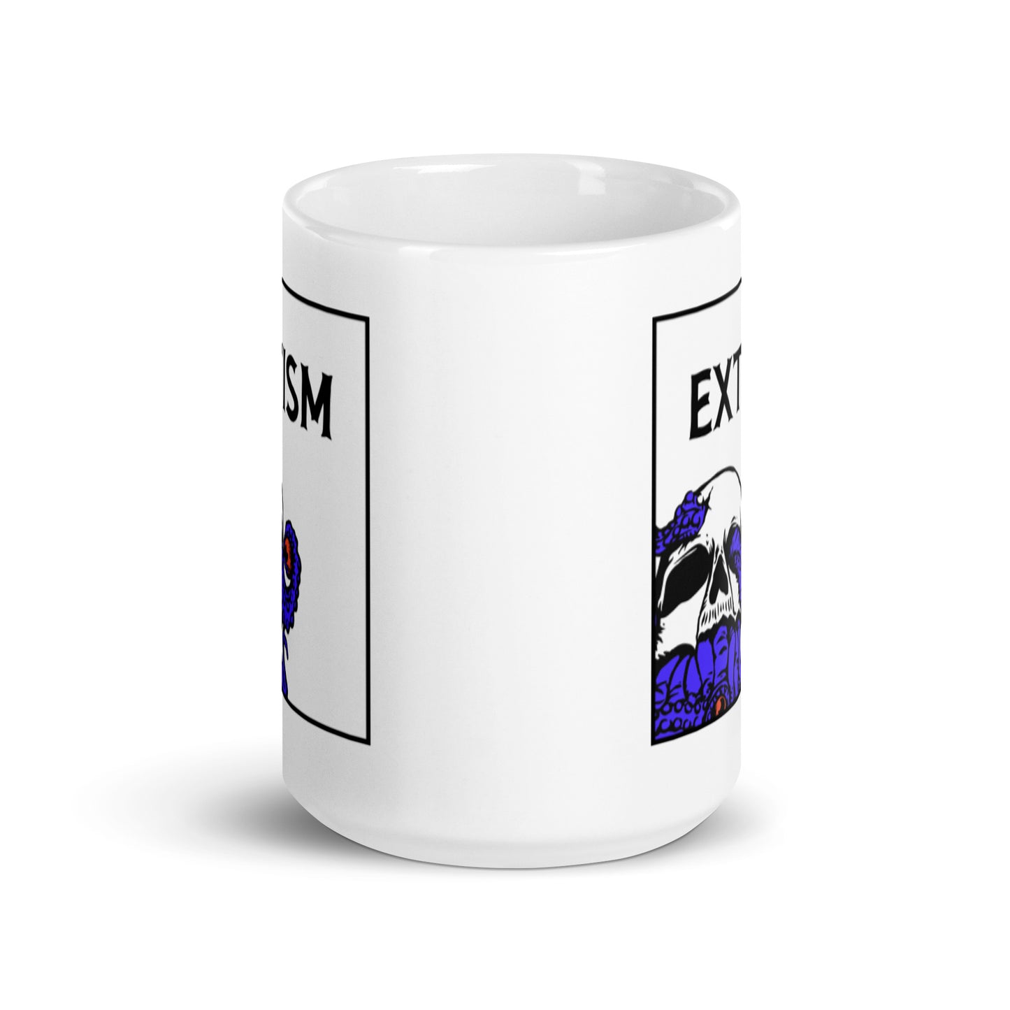White glossy mug