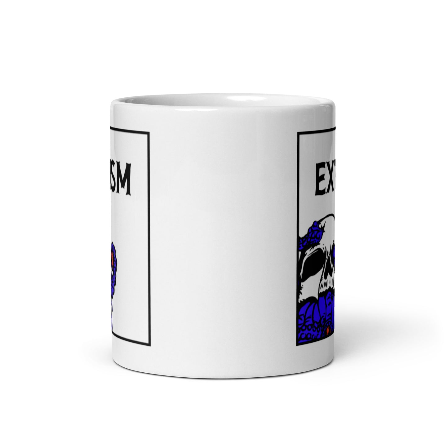 White glossy mug