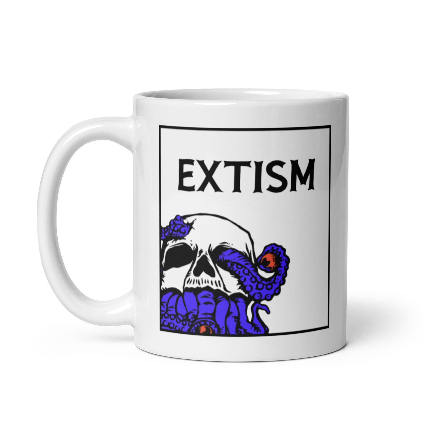White glossy mug