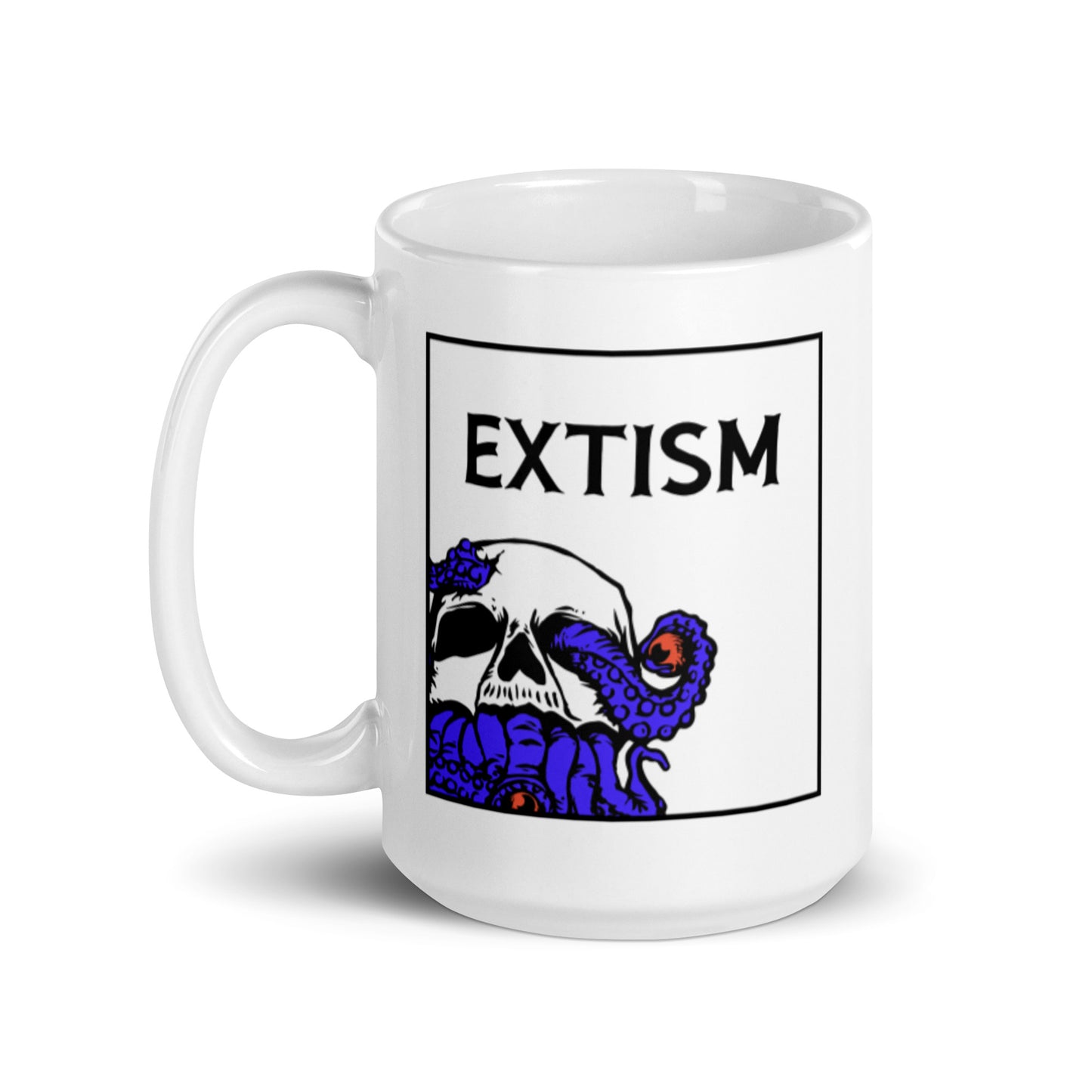 White glossy mug