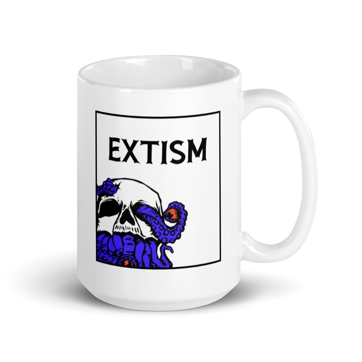 White glossy mug